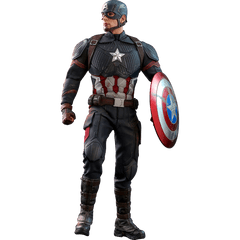 Captain America 16 Scale Figure By Hot Toys - Captain America Action Figure Png