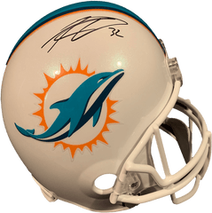 Kenyan Drake Signed Miami Dolphins Full Size Replica Football Helmet - Nfl Miami Dolphins Logo Png