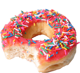 Transparent Food - Pink Sprinkled Donut Png