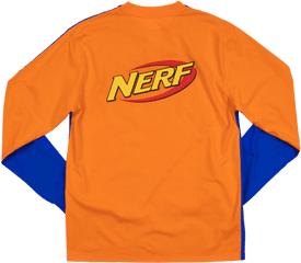 Nerf 5050 Blue U0026 Orange Long Sleeve Tee Png Logo