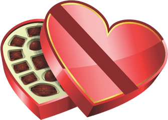 Boite En Coeur Png Tube St Valentin - Valentines Day Chocolate Box Transparent