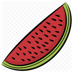 Watermelon Slice Icon Of Doodle Style - Watermelon Png