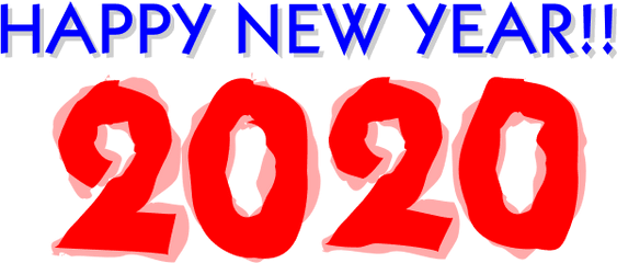 Happy New Year 2020 Free Svg - Happy New Year Sign 2020 Png