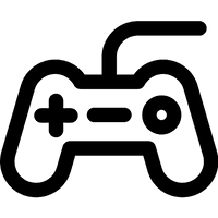 Silhouette Gamepad PNG Image High Quality