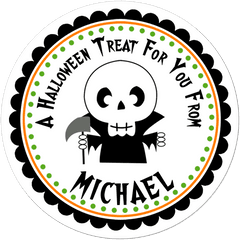 Grim Reaper Halloween Sticker - Sticker Dia De Halloween Png