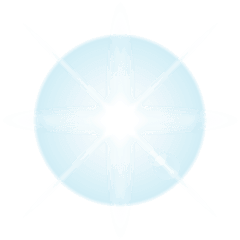 Blue Star Lens Flare - Circle Png