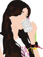 Girl Vector Drinking PNG Download Free