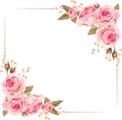 Peach Flower Clipart Transparent - Pink Flower Frame Png