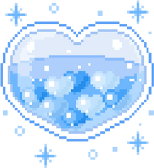 Pixelated Heart Png - Heart Blueheart Kawaii Pixel Kawaii Pixel Art Png