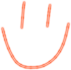 Smiley Smile Neon Rot Creepy Sticker By - Happy Png