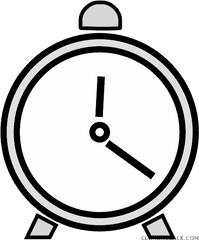 Tools Free Black White Clipart Images - Png Clock Transparent Background