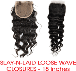 Slay - Nlaid Loose Wave Closures 18 Inches Lace Closures Png