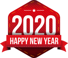 New Year 2020 Logo Font Signage For Happy Gifts - Free PNG