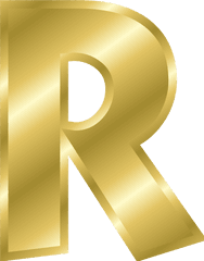 Gold Letter Clipart - Gold Alphabet Letter R Png