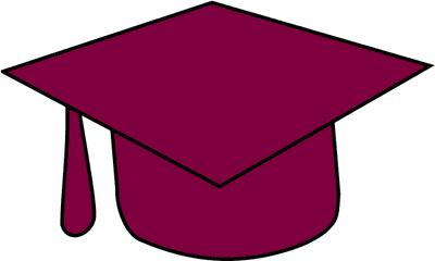 Maroon Grad Cap Clip Art - Vector Clip Art Clip Art Png