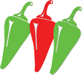 Chilli Peppers Green Pepper - Clip Art Png
