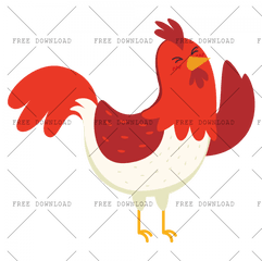 Cock Chicken Rooster Png Image With - Vector