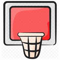 Basketball Hoop Icon Of Doodle Style - Empty Png