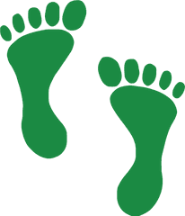 Green Feet Transparent Png Image - Green Foot Print Png