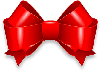 Red Ribbon Bow Clipart - Png