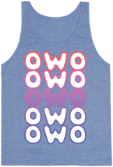 Owo Anime Emoticon Face Tank Top - Active Tank Png