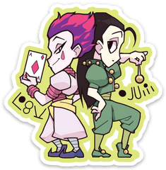 Hisoka X Illumi Vinyl Sticker From Rtil - Hisoka Sticker Png