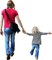 Walking Family PNG Free Photo