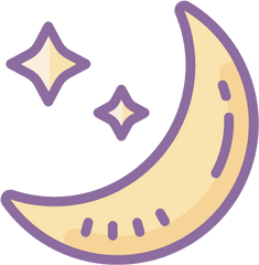 Moon And Stars Icon - Moon And Star Icon Png