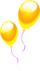 Balloon Yellow Drawing Bright Balloons - Cartoon Yellow Balloons Png