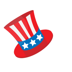 Top Hat Stickers For Android Ios - Independence Day 4th Of July Hat Png