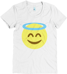 Emoji Clothing - Angel Emoji Tshirt Emoji Clothes Short Sleeve Png