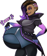 Boop The Bump U2014 Weasyl - Overwatch Sombra Pregnant Png