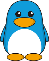 Penguin Cartoon Clip Art - Vector Blue Cartoon Penguin Png Blue Penguin Vector