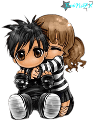 Anime Emo Love - Want To Hug You Right Now Png