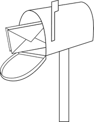 Mailbox 8 Pics Of Mail Cartoon Coloring Png