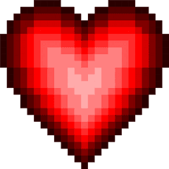 6 Pixel Heart Transparent - Heart Pixel Art Png