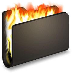 3d Folder Burn Black Icon Png Clipart Image Iconbugcom - Free Folder Icon Campfire