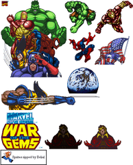 War Of The - Marvel Super Heroes War Of The Gems Sprites Png