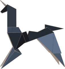 P3din - Blade Runner Silver Unicorn Blade Runner Origami Png