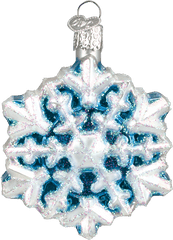 Old World Christmas Snowflake Glass Ornament - Putti Fine Crochet Png