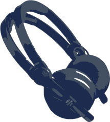 Drawing Cartoon Free Audio - Transparent Headphones Cartoon Png