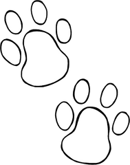 Dog Paw Prints Heart Clip Art Free Clipart Images - White Paw Prints Dog Png