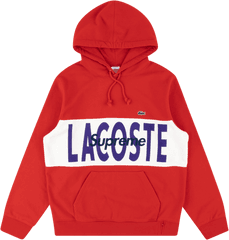 Supreme Lacoste Logo Panel Hoodie Png