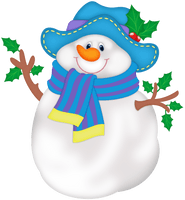 Snowman Blue With Hat Free Frame - Free PNG