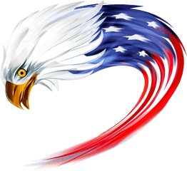 United States Clipart American Flag Eagle - Transparent Background Eagle Logo Png