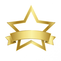 Star Ribbon Label Gold Png - Png 450 Free Png Images Vector Premium Png