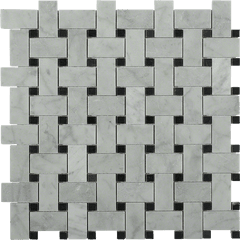 Basket Weave Png Pattern Image - Marble Tile Floors Black And White