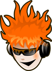 Headphone Clipart Animated Transparent - Headphone With Man Cartoon Png