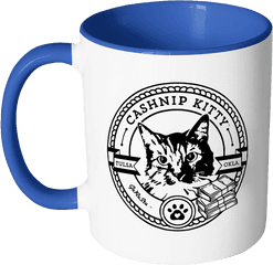 Cashnip Kitty Fan Club Coffee Mug Color Handle Black Logo - Color Mug Png