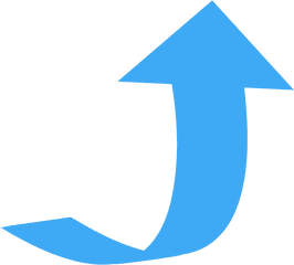 Curved Wide Directional Arrow Pointing - Curved Arrow Pointing Up Png